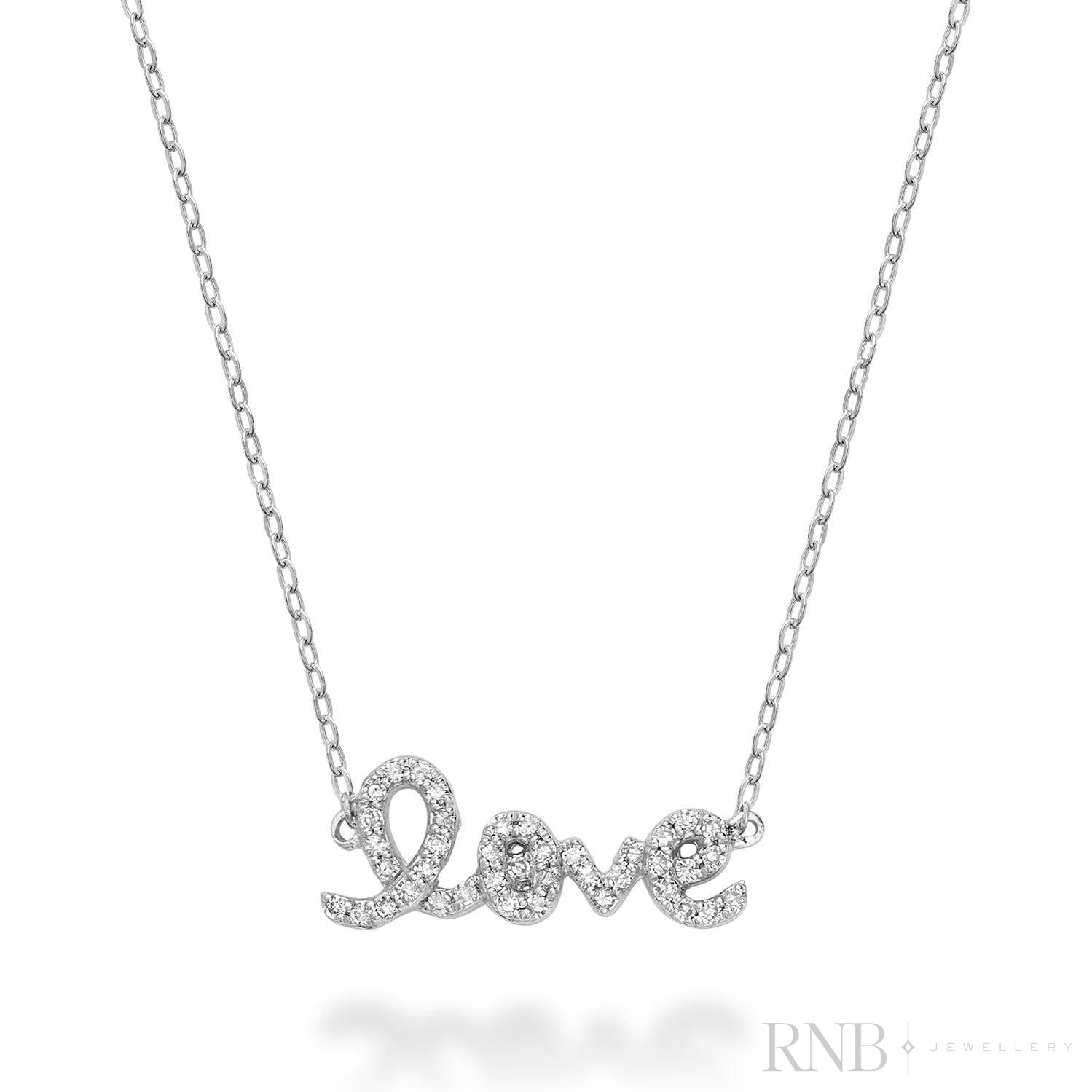 Mini "Love" Diamond Necklace-RNB Jewellery