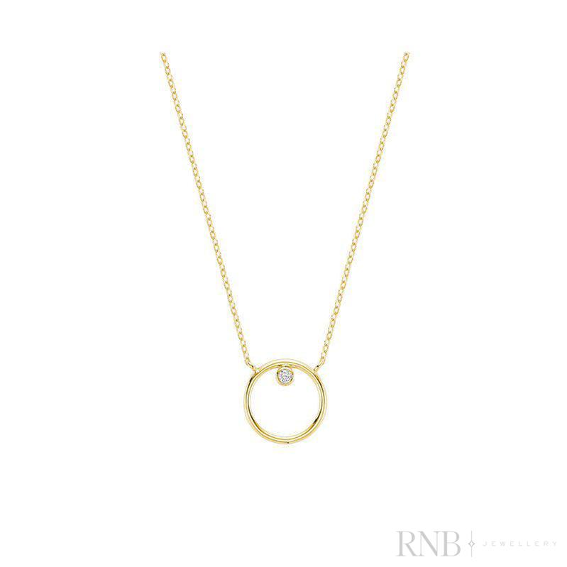 Diamond Circle Necklace-RNB Jewellery