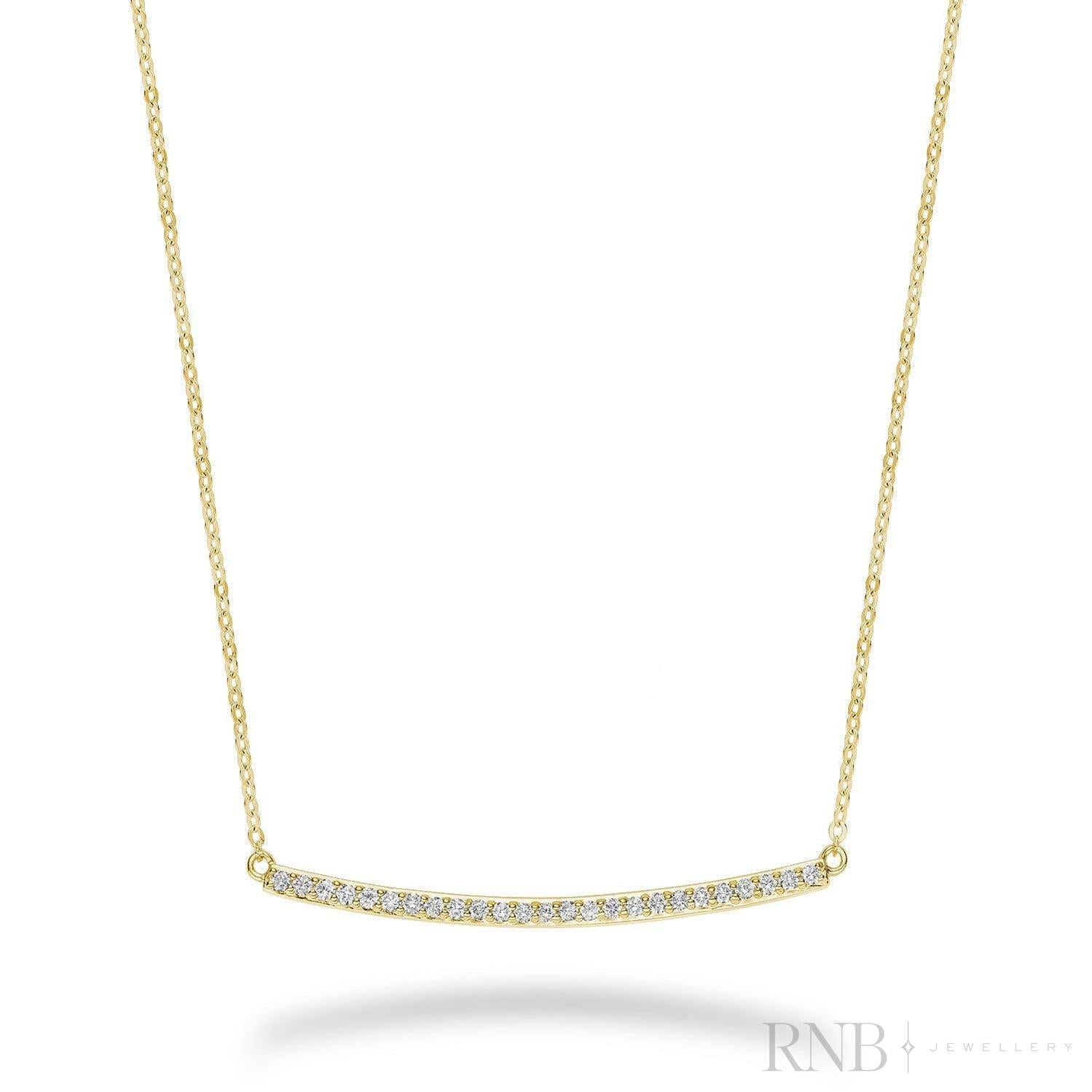 Bar Diamond Necklace-RNB Jewellery