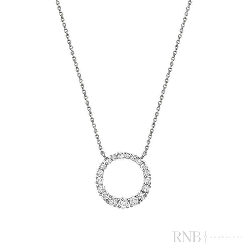 Circle Diamond Necklace-RNB Jewellery