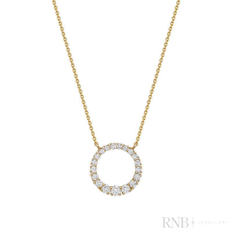 Circle Diamond Necklace-RNB Jewellery