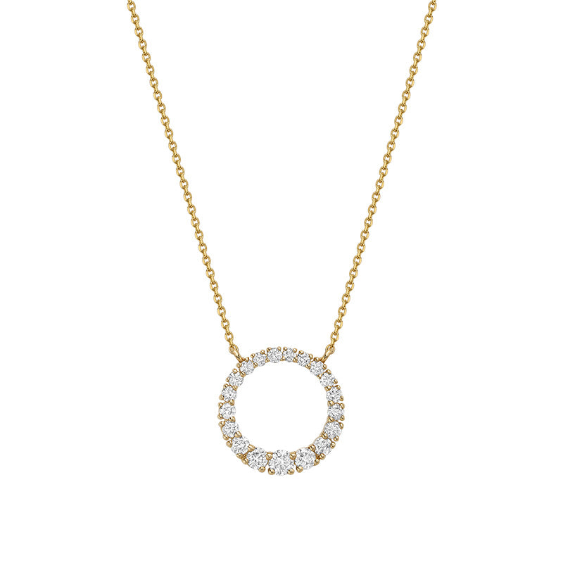 Circle Diamond Necklace