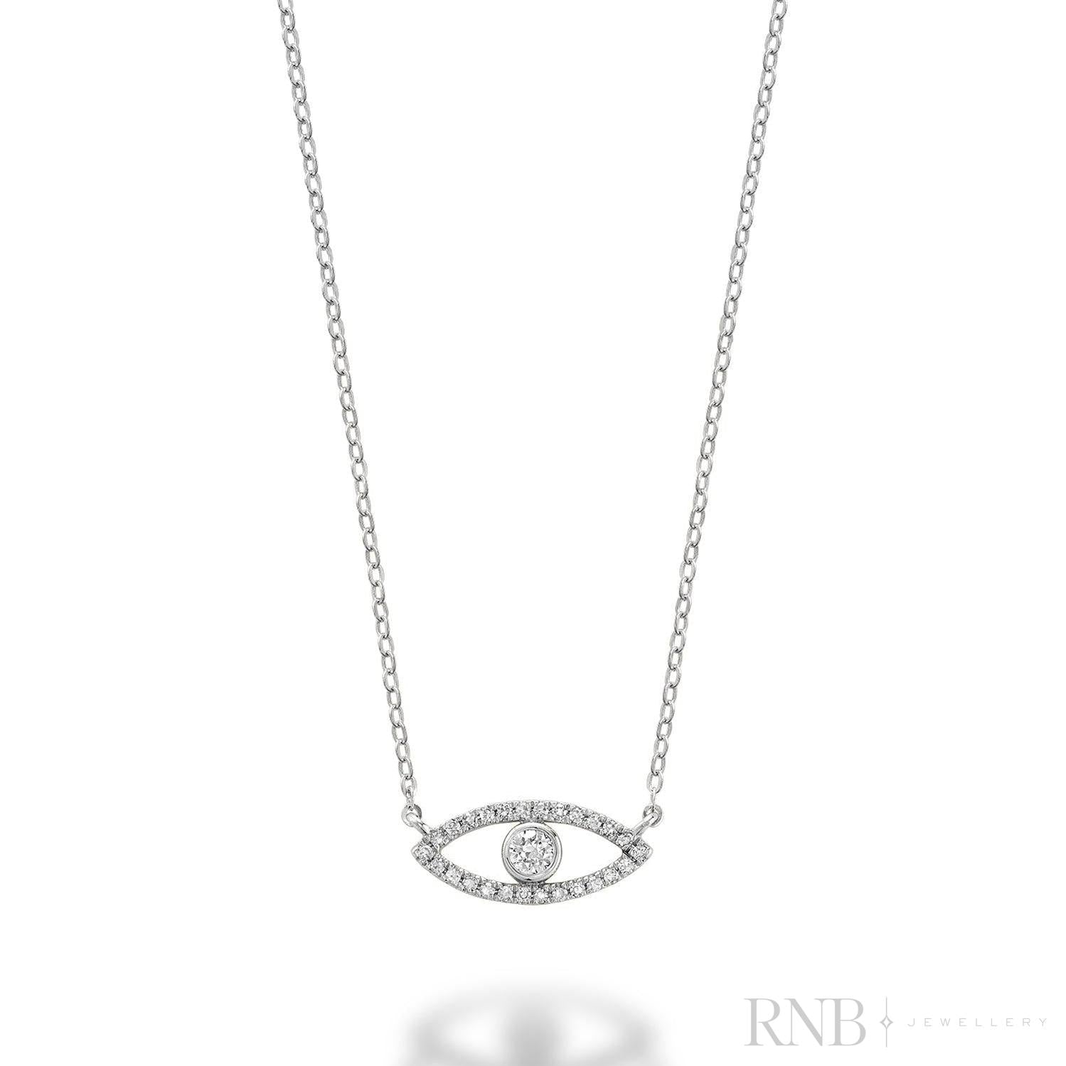 Evil Eye Diamond Necklace-RNB Jewellery