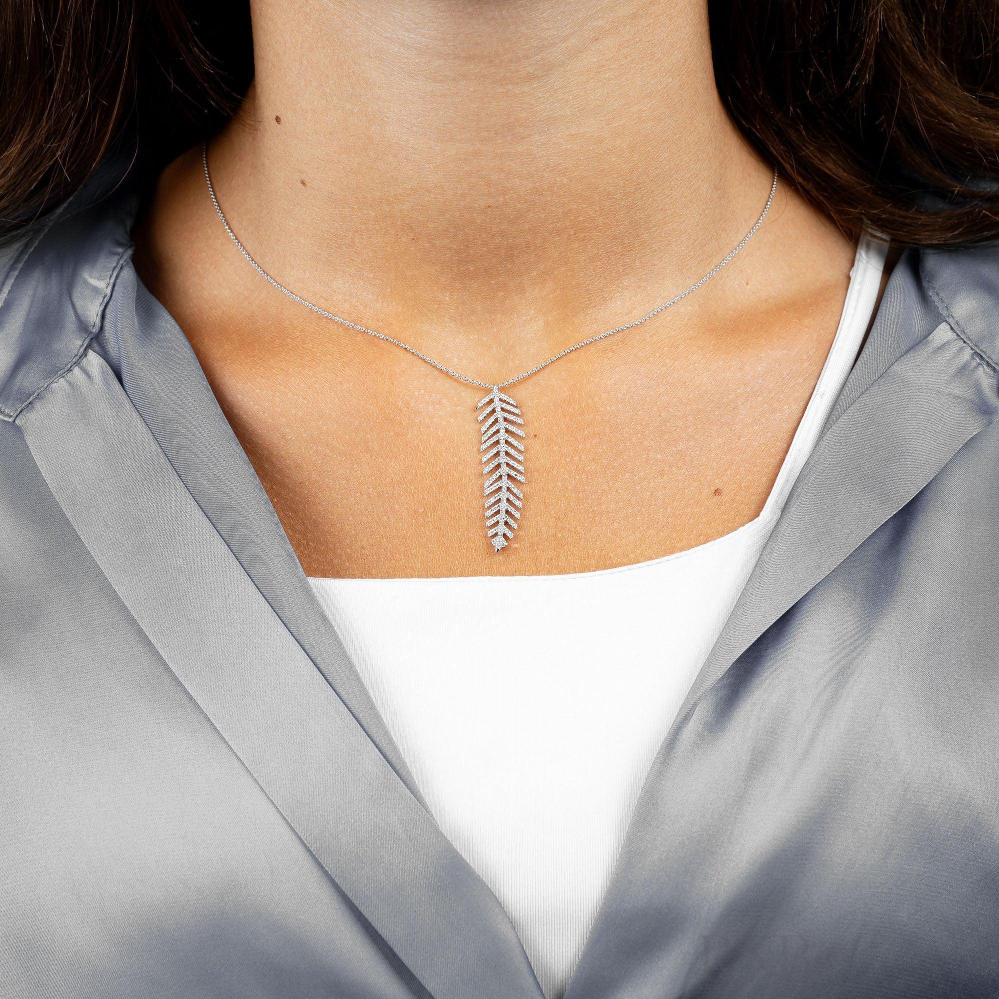 Leaf Diamond Necklace-RNB Jewellery