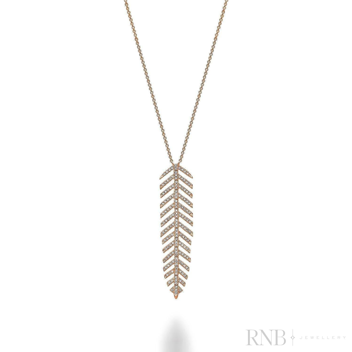 Leaf Diamond Necklace-RNB Jewellery