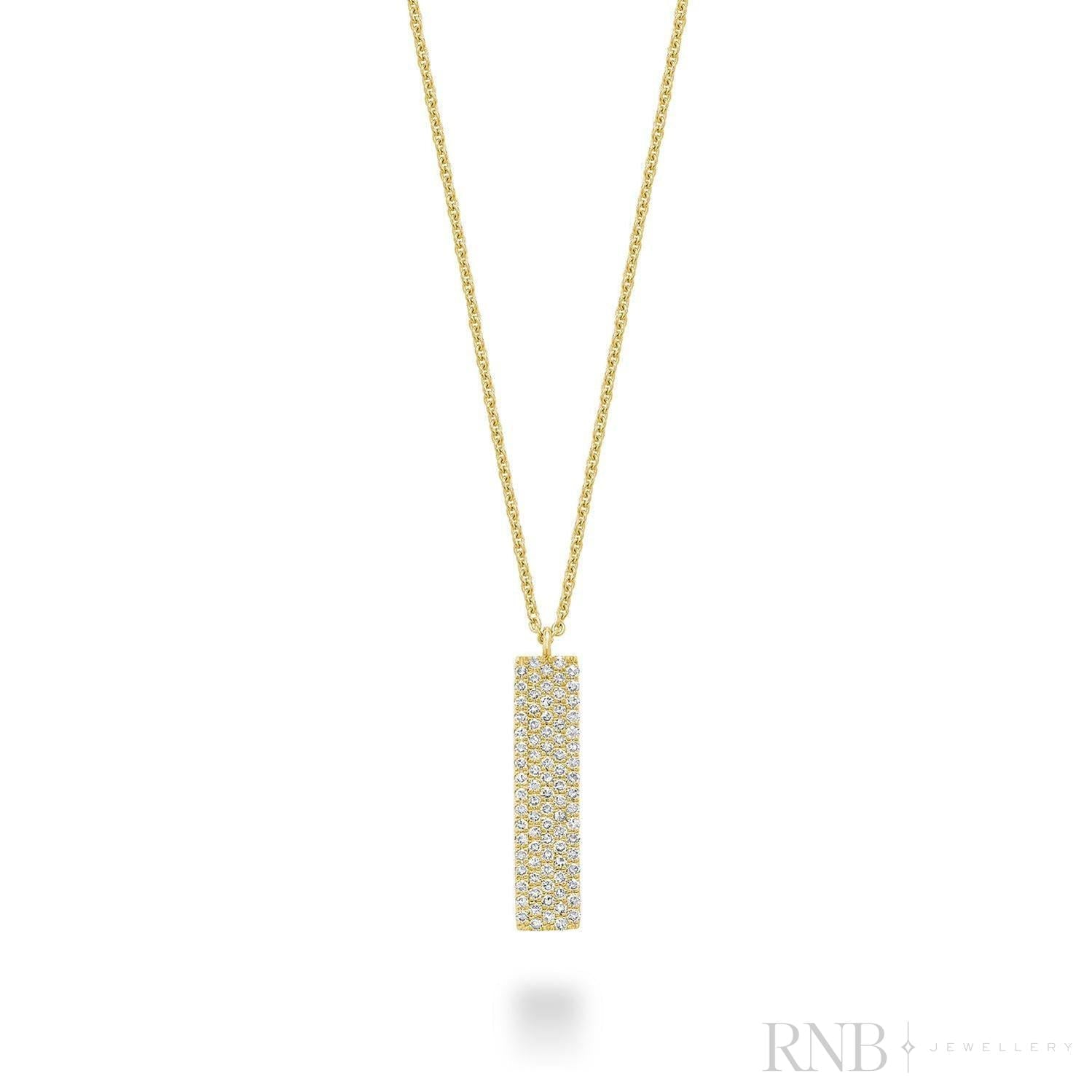 Pave Plate Diamond Necklace-RNB Jewellery