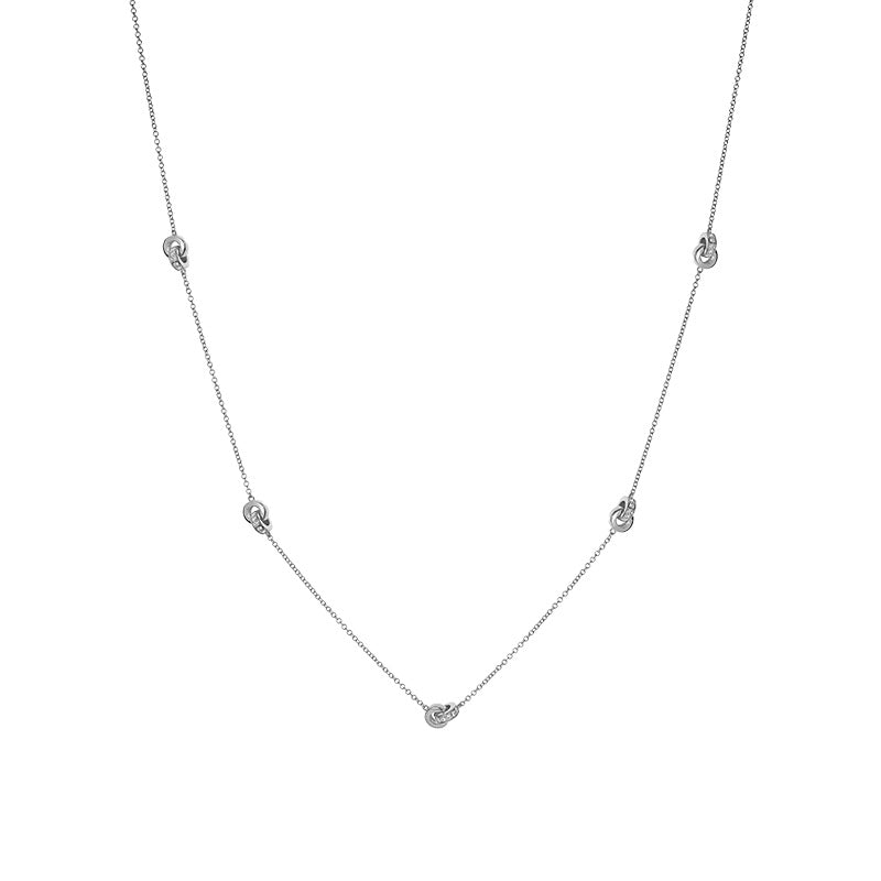 Interlocking Station Diamond Necklace