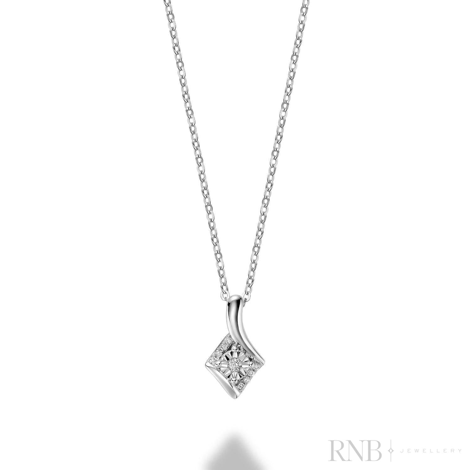 Illusion Setting Diamond Pendant-RNB Jewellery