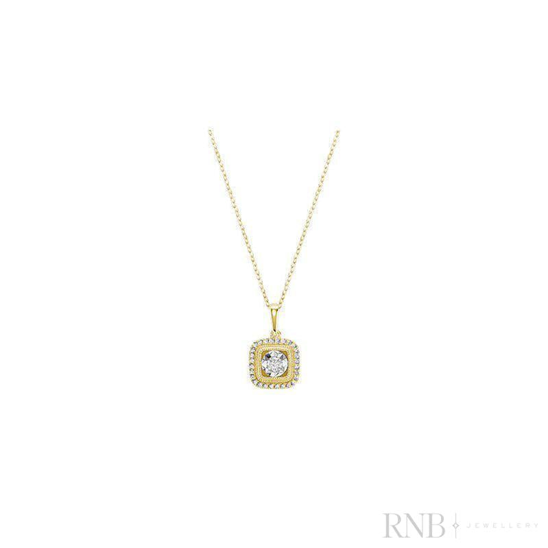 Halo Cushion illusion Diamond Pendant-RNB Jewellery