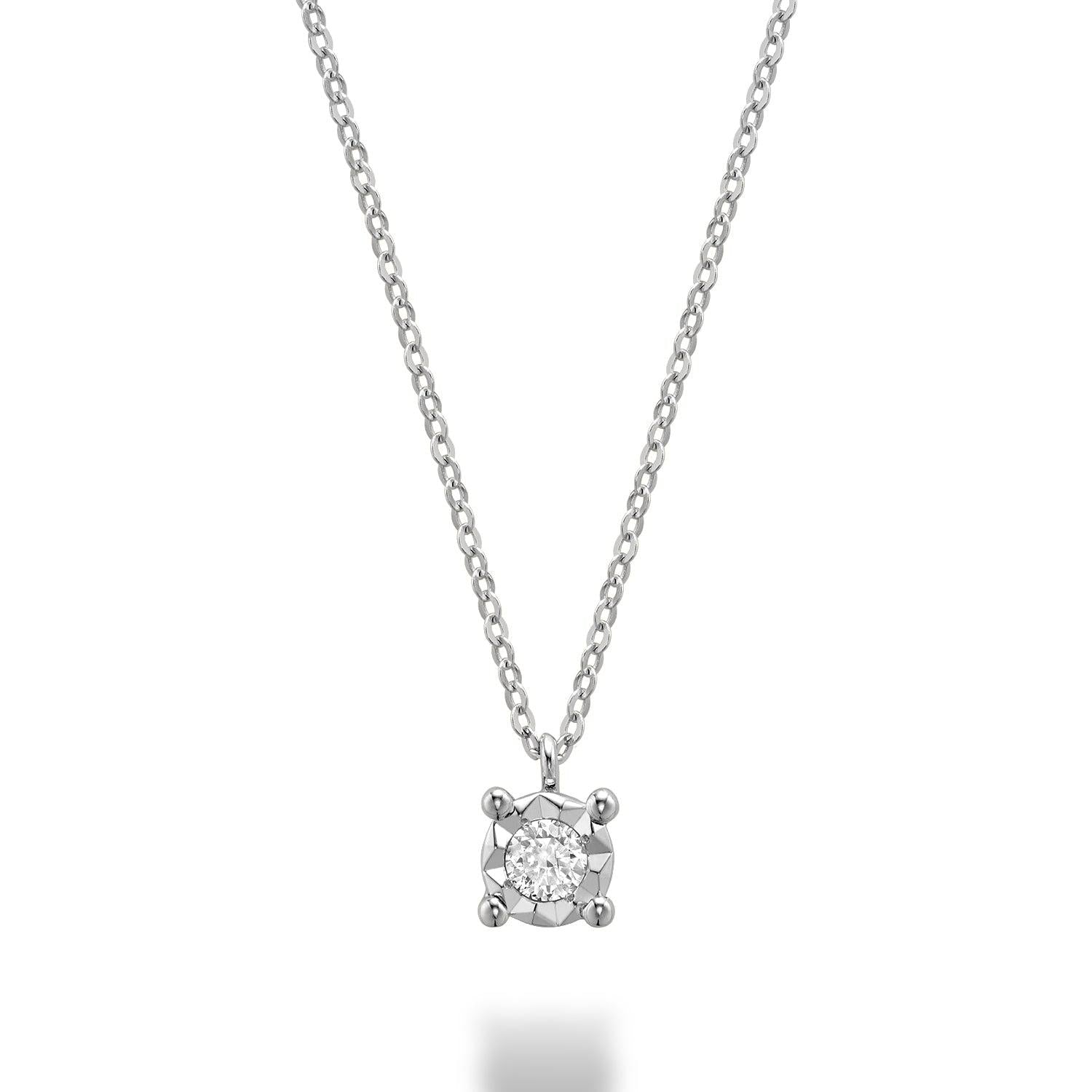 Illusion Solitaire Diamond Pendant-RNB Jewellery