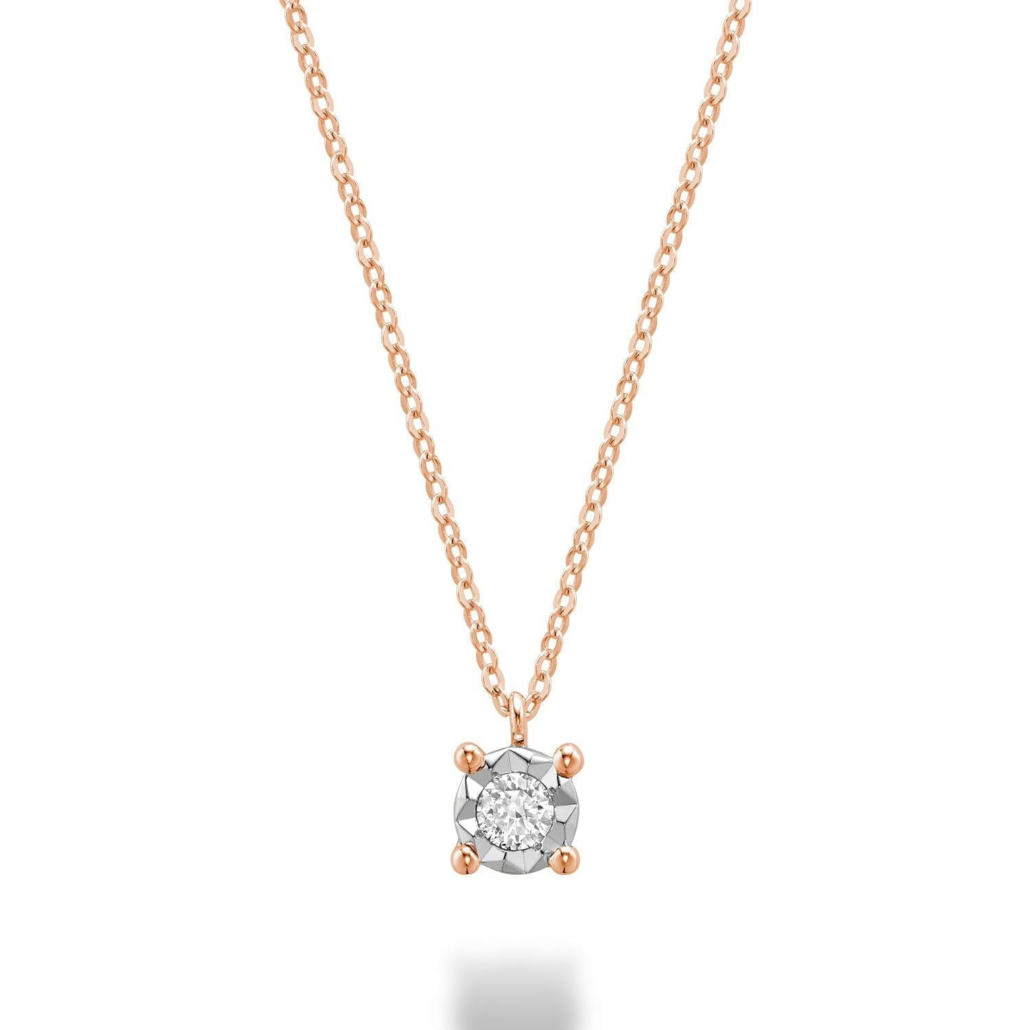 Illusion Solitaire Diamond Pendant-RNB Jewellery