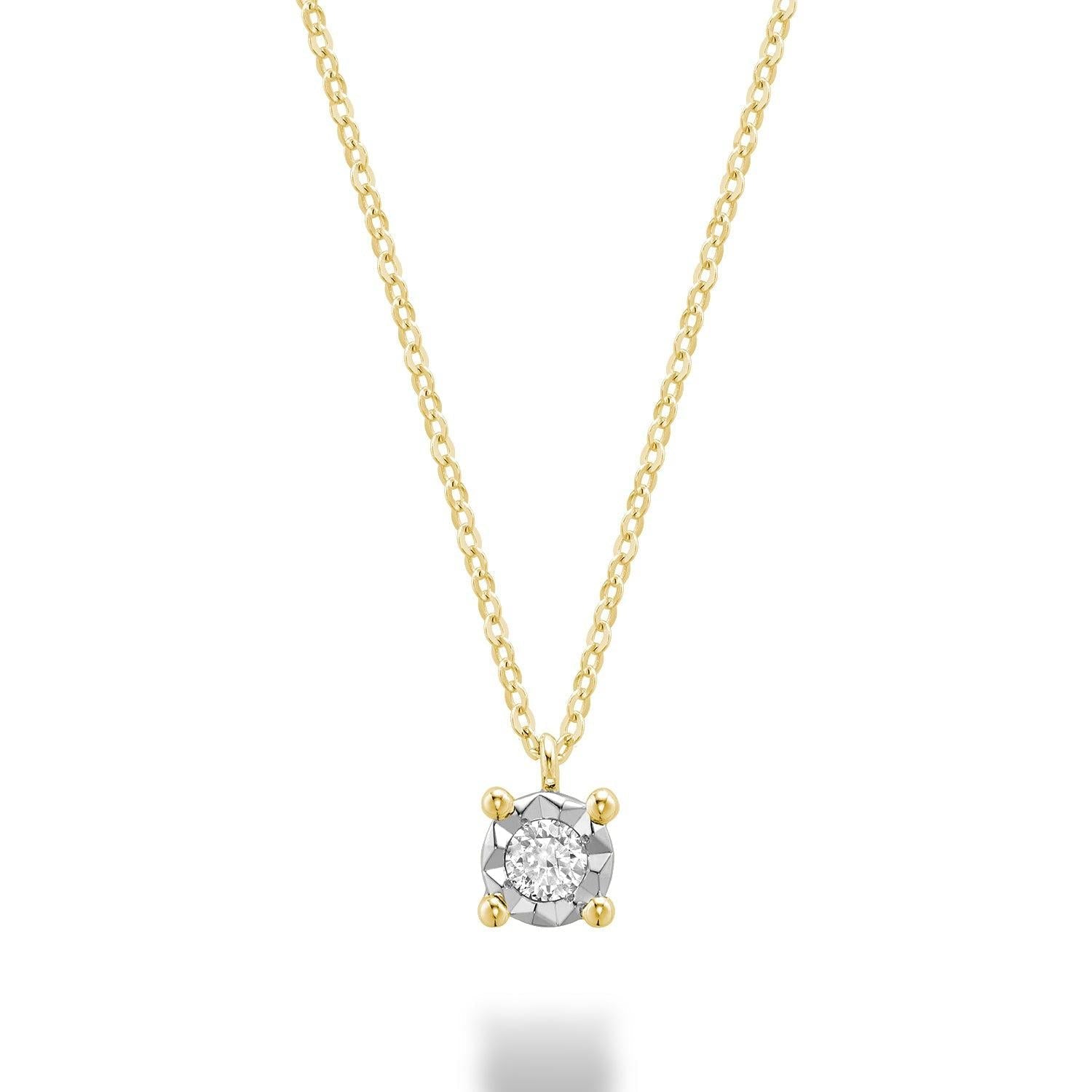 Illusion Solitaire Diamond Pendant-RNB Jewellery