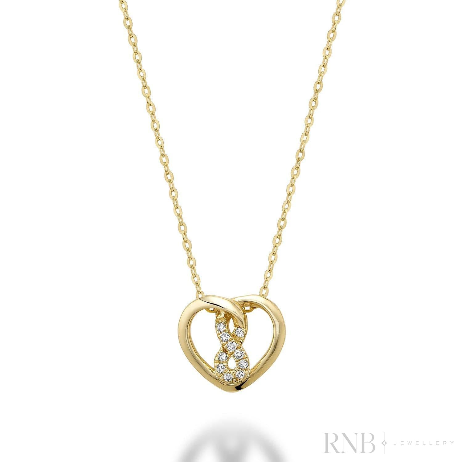 Heart Infinity Diamond Pendant-RNB Jewellery