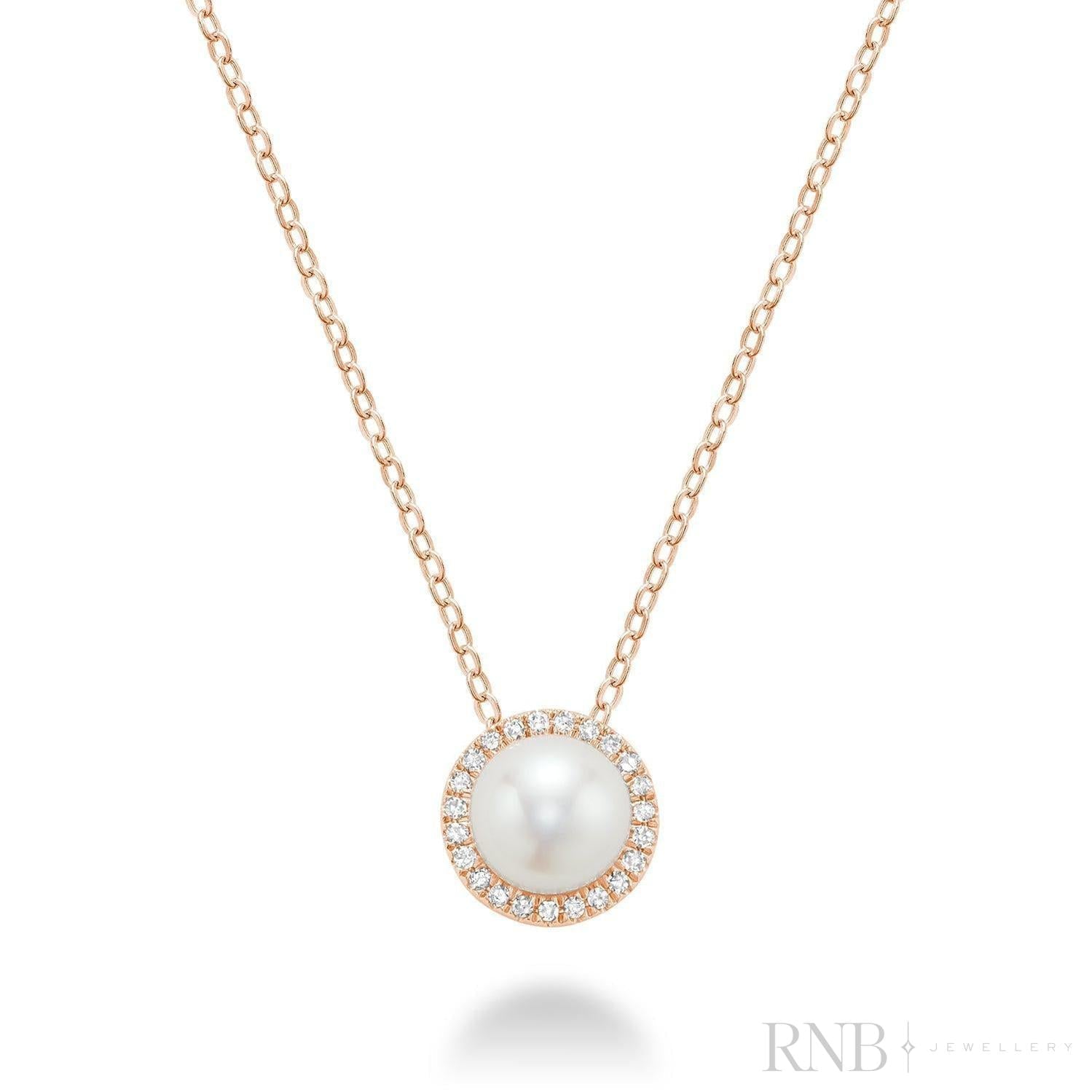 Pearl & Diamond Pendant-RNB Jewellery