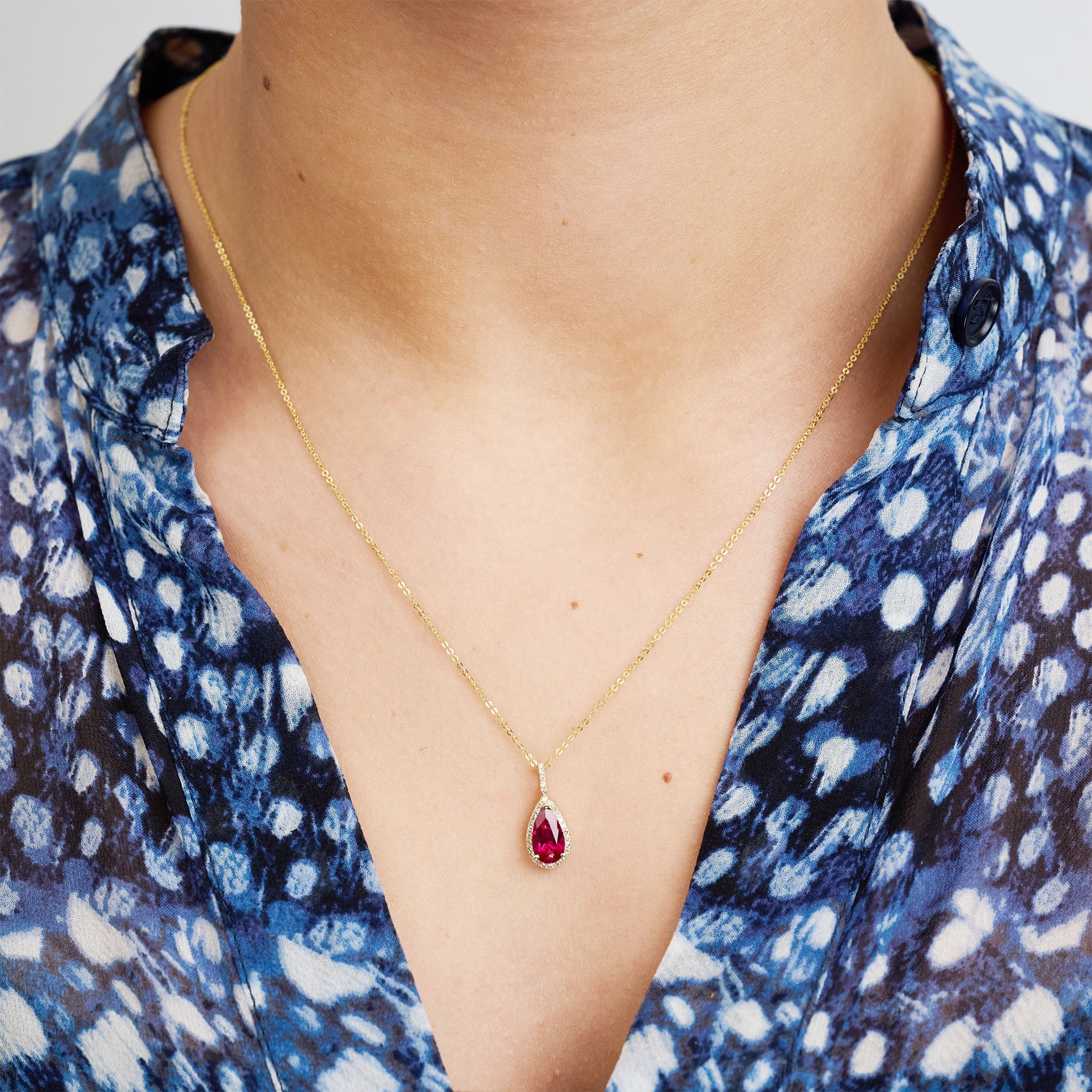 Precious Stone & Diamond Pendant