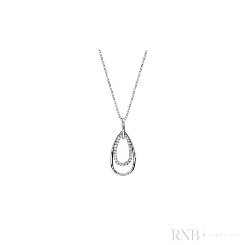 Double Pear Shape Diamond Pendant-RNB Jewellery