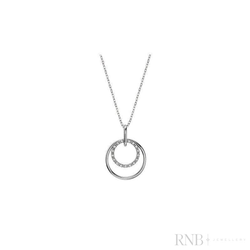 Double Circle Diamond Pendant-RNB Jewellery