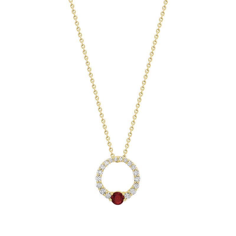 Precious Stone & Diamond Pendant