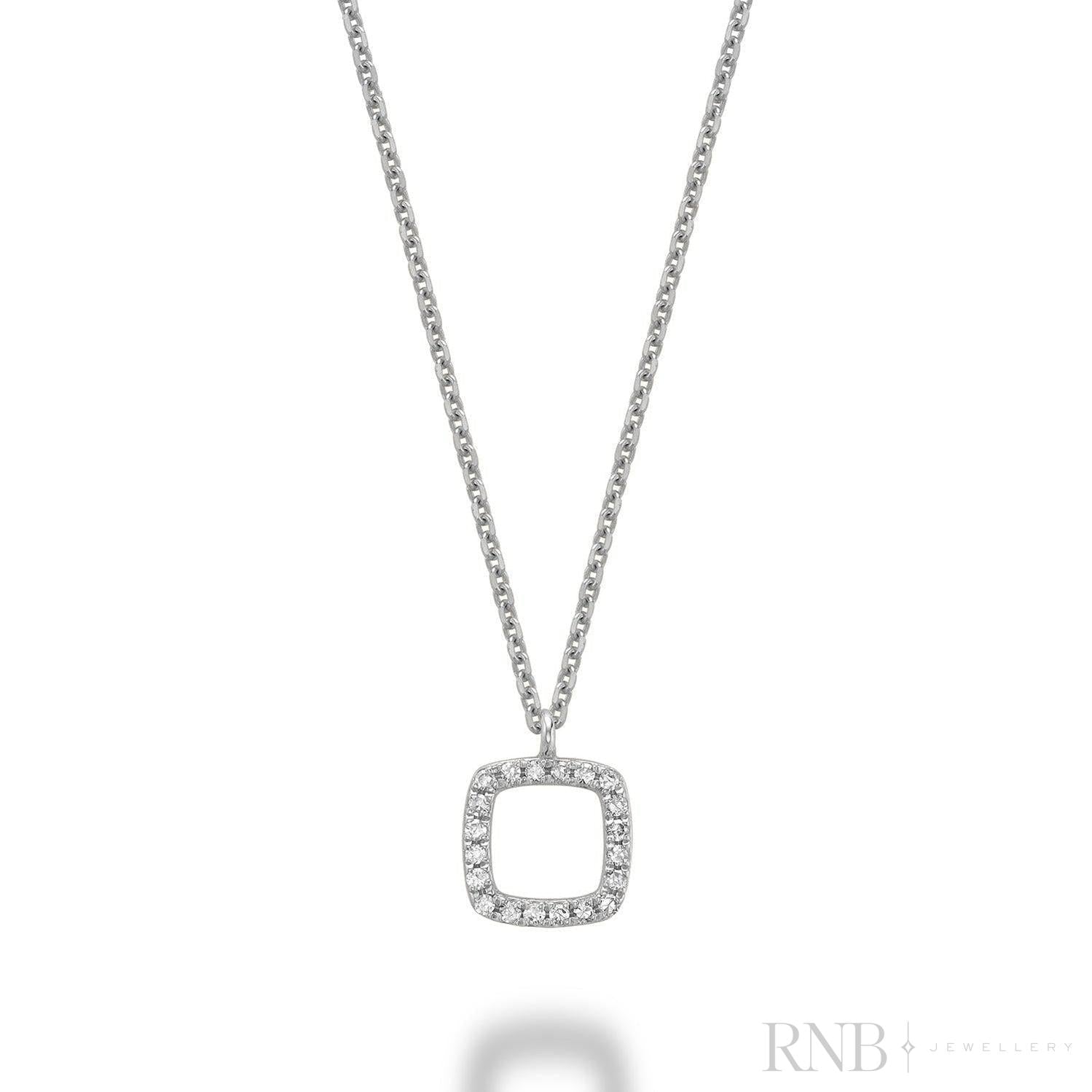 Petite Cushion Shape Diamond Pendant-RNB Jewellery