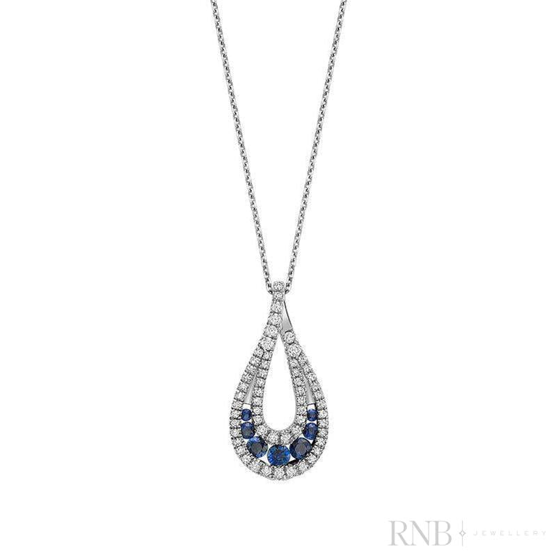 Fancy Pear Shape with Precious Stones & Diamonds Pendant-RNB Jewellery