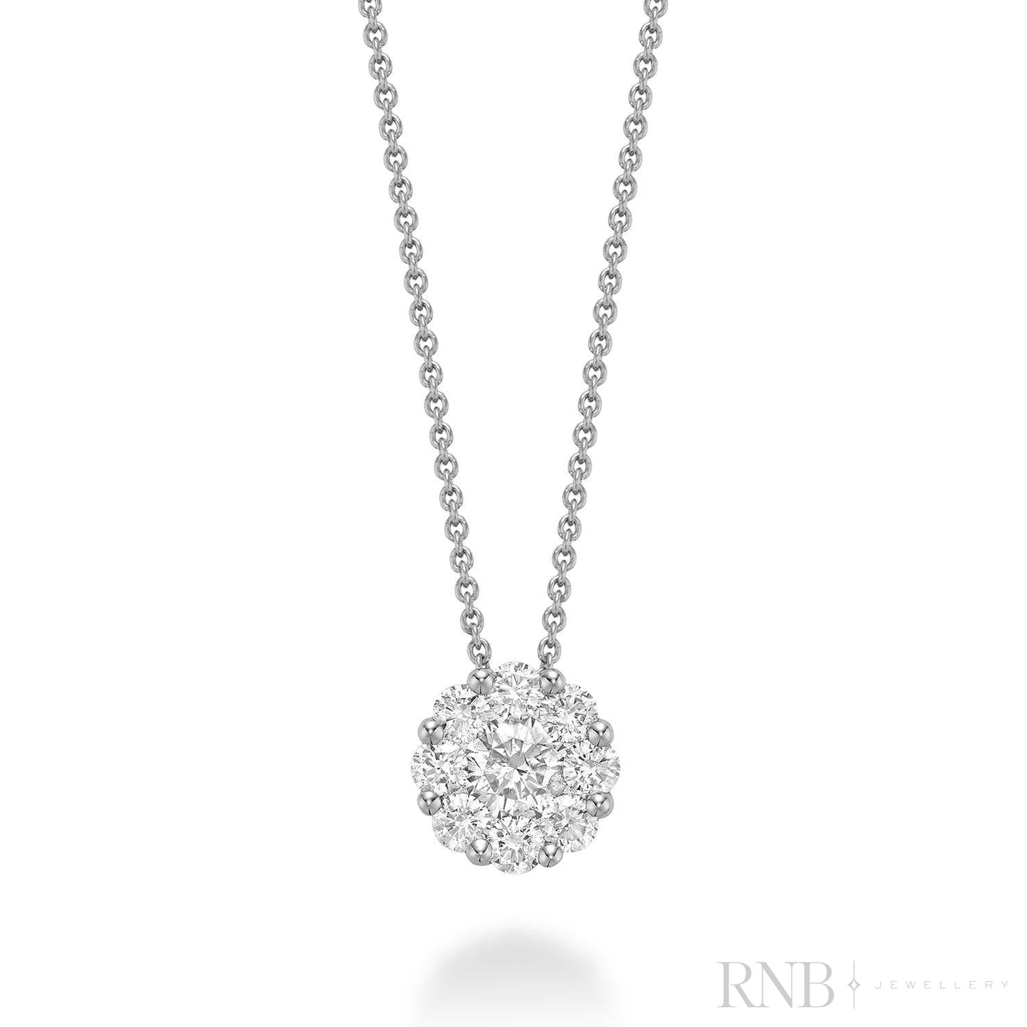 Cluster Diamond Pendant-RNB Jewellery