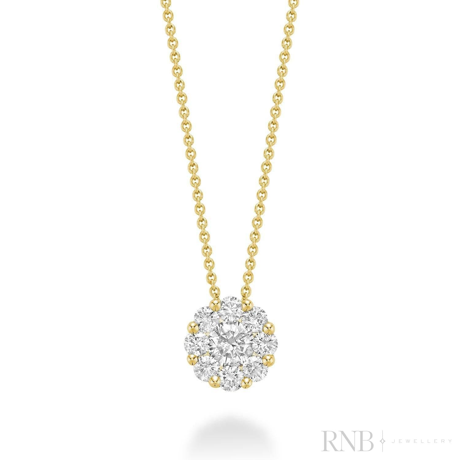 Cluster Diamond Pendant-RNB Jewellery