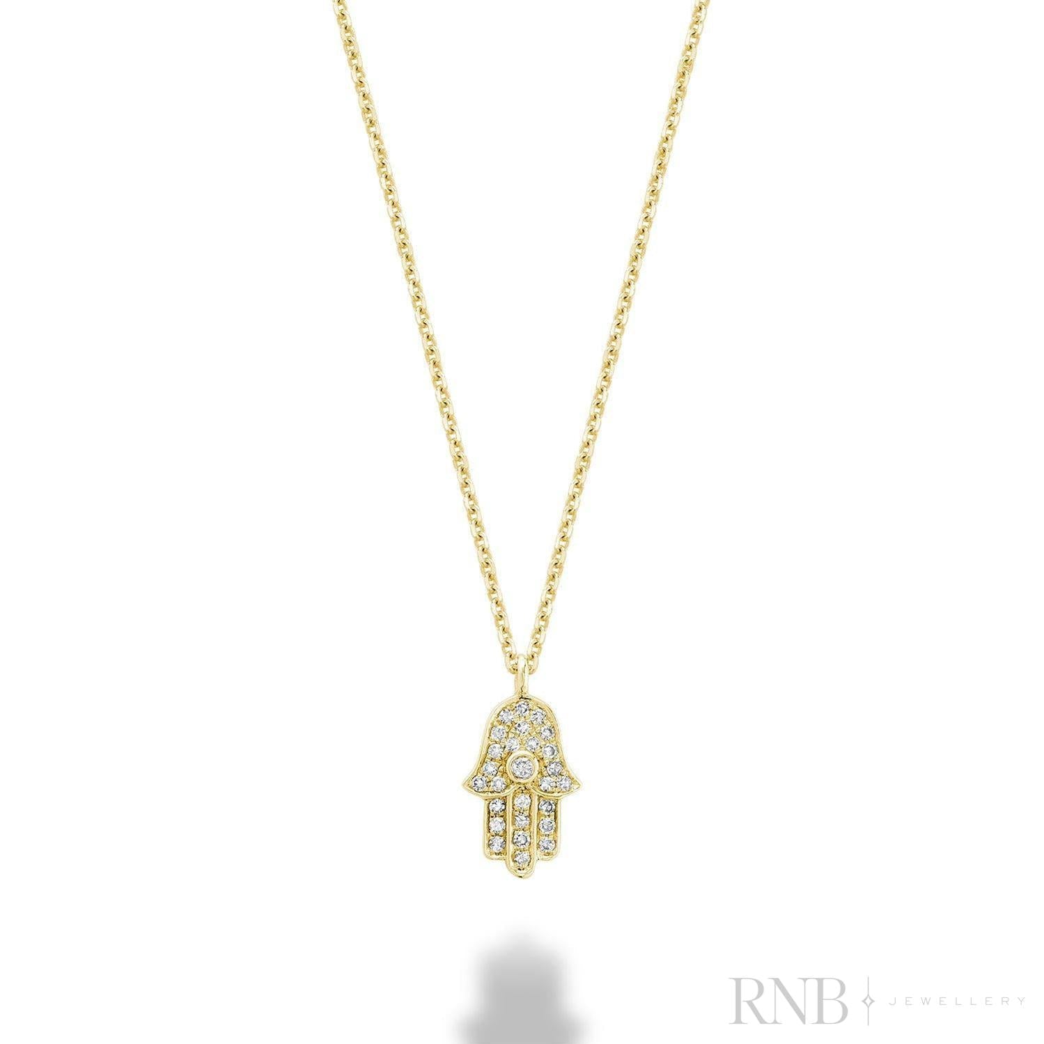 Hamsa Diamond Pendant-RNB Jewellery