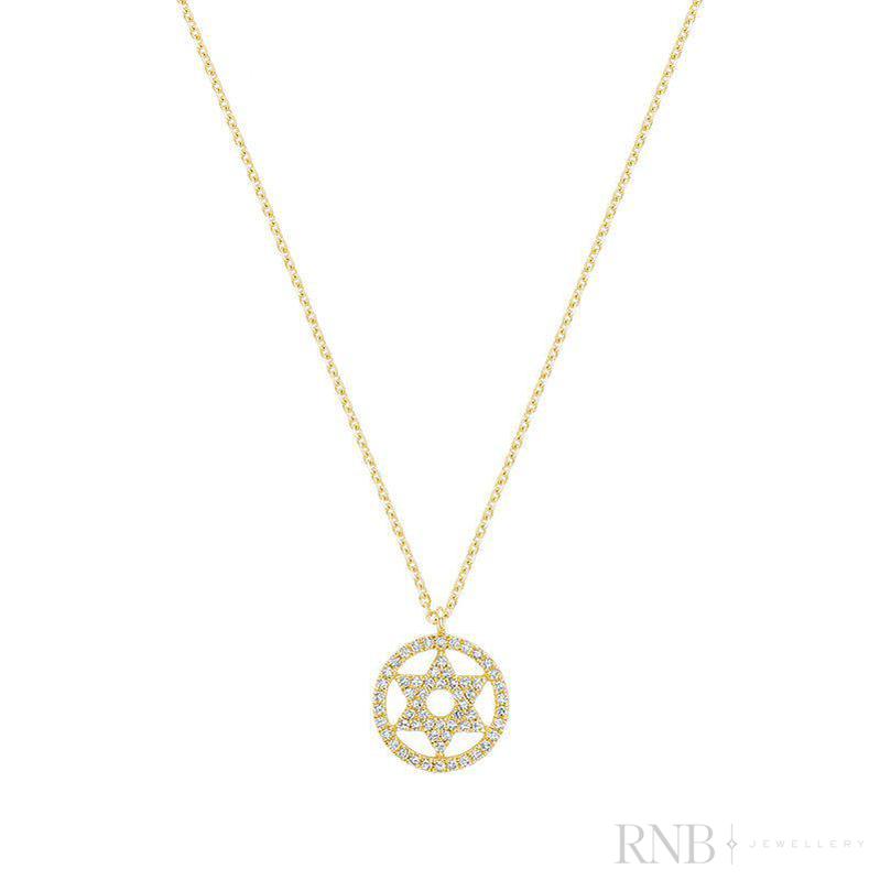 Star Of David Diamond Pendant-RNB Jewellery