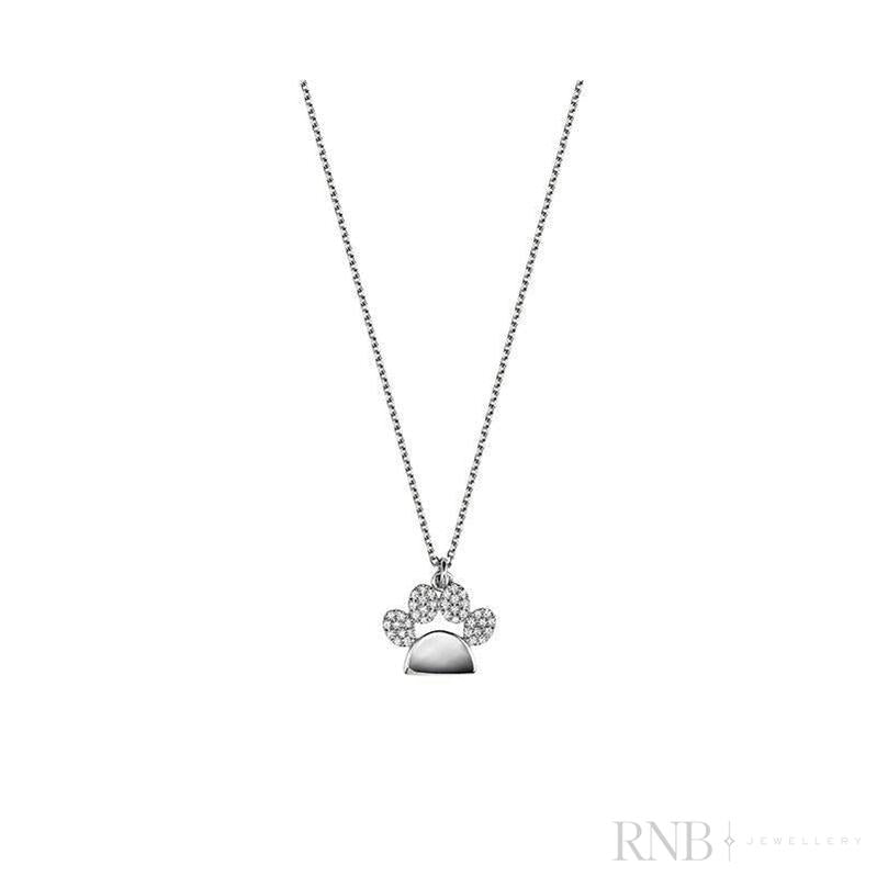 Paw Print Diamond Necklace-RNB Jewellery