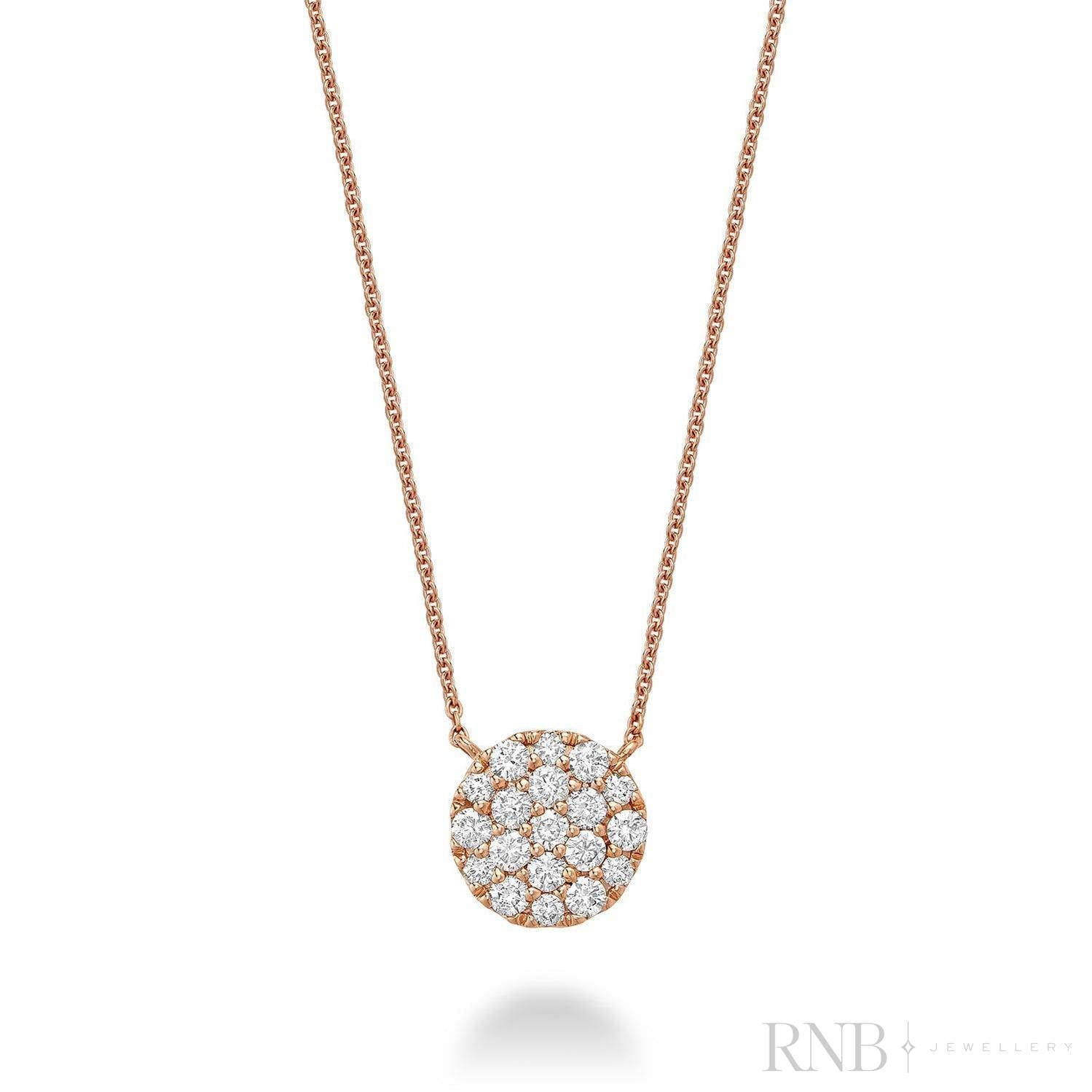 Pave Round Diamond Necklace-RNB Jewellery