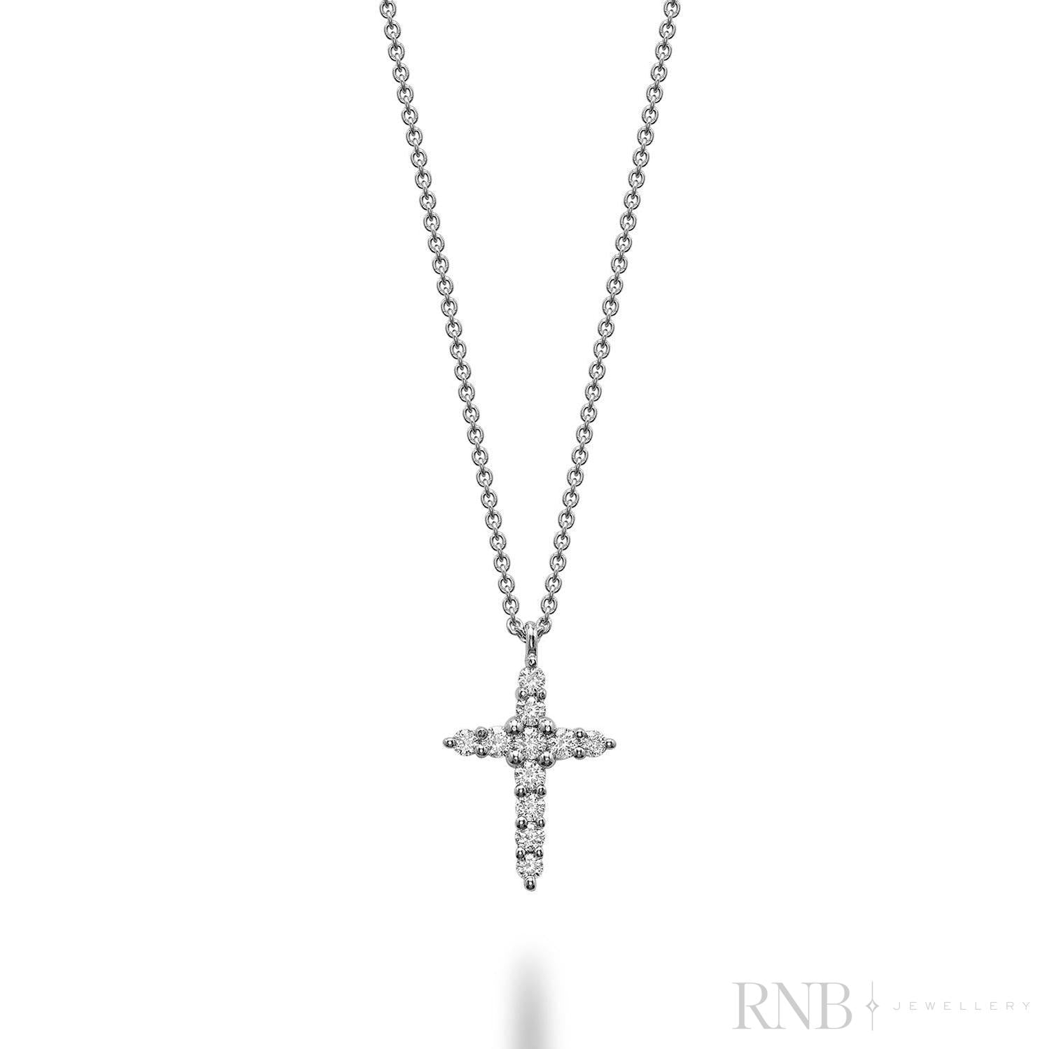 Small Diamond Cross Pendant-RNB Jewellery