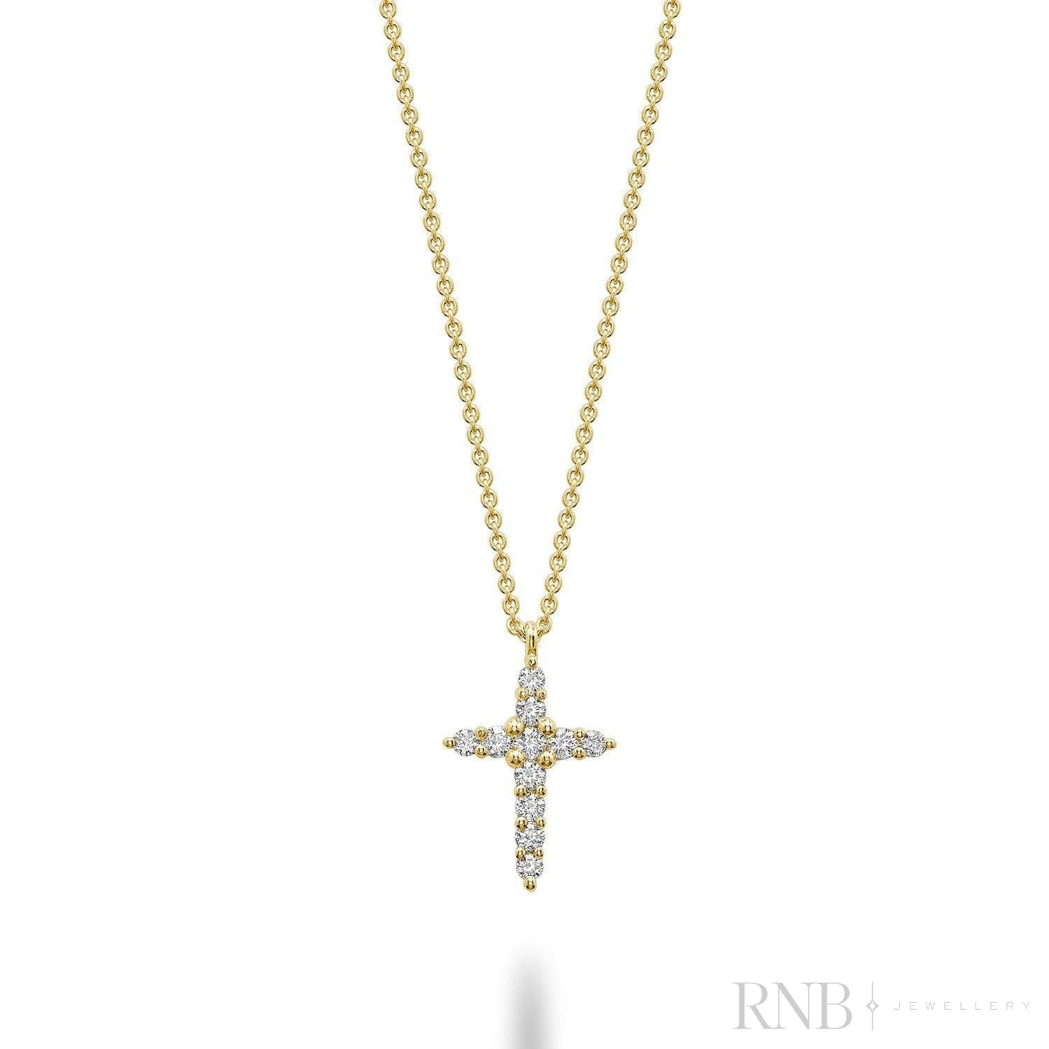 Small Diamond Cross Pendant-RNB Jewellery