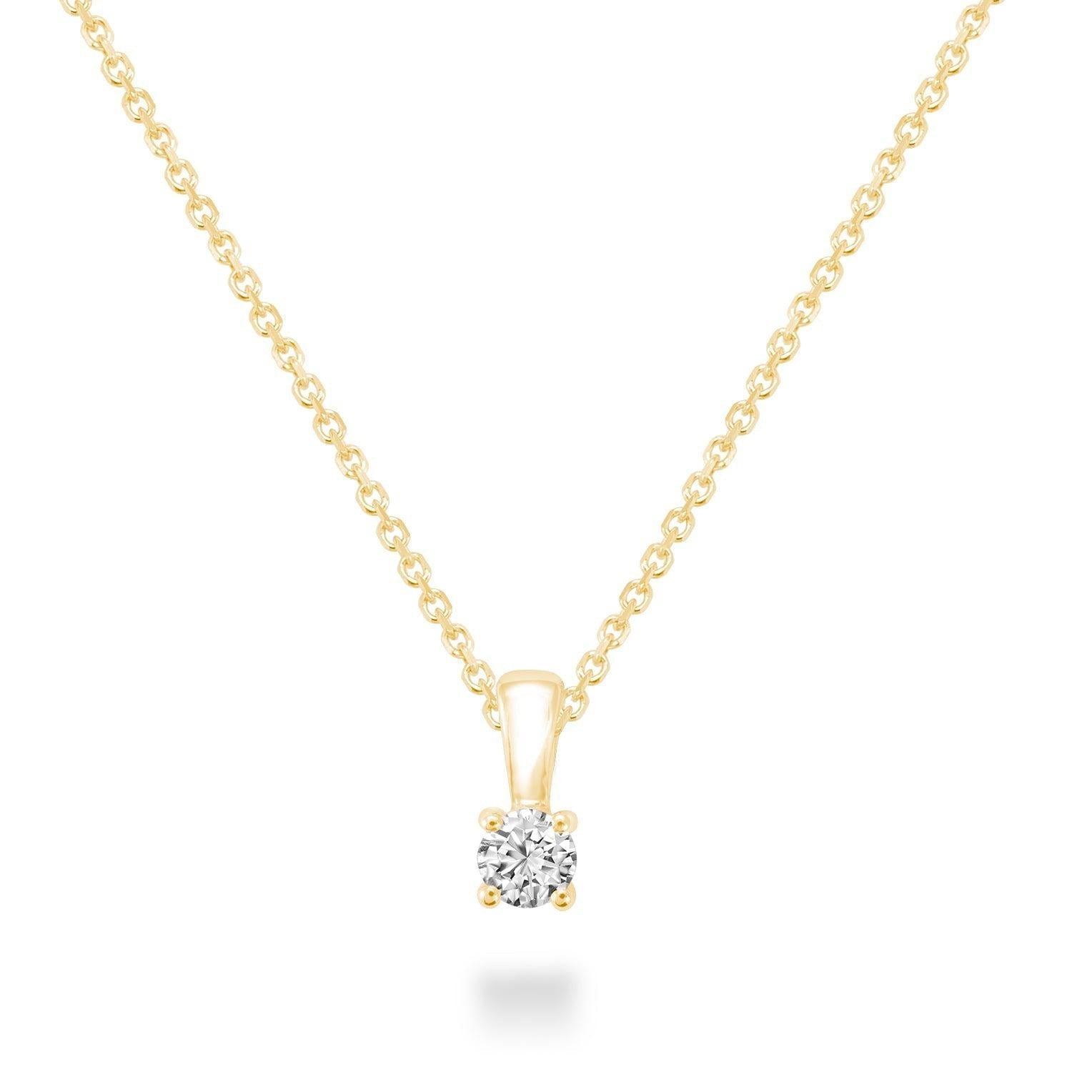 Solitaire Diamond Pendant-RNB Jewellery