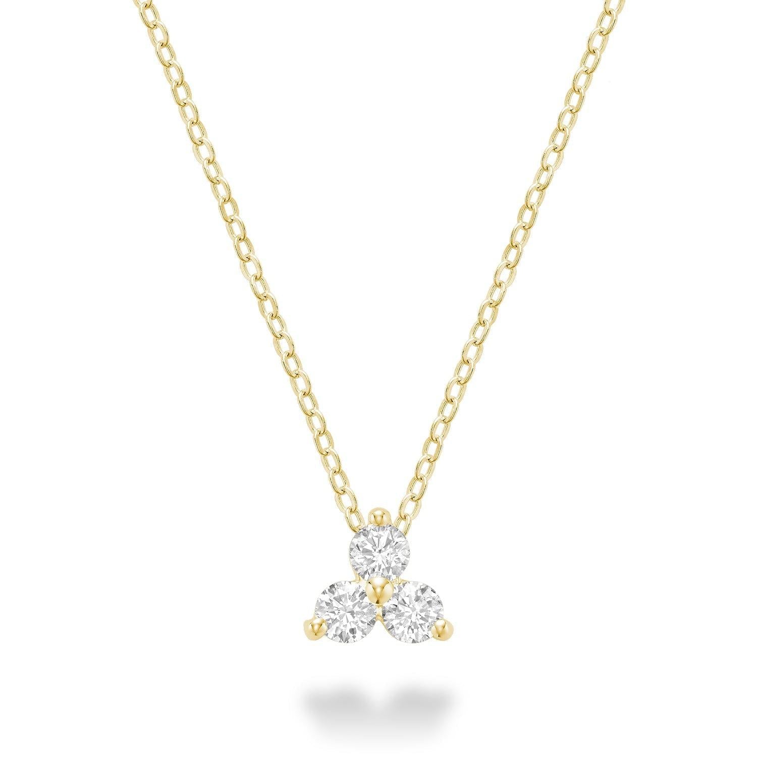 Three Stone Diamond Pendant-RNB Jewellery