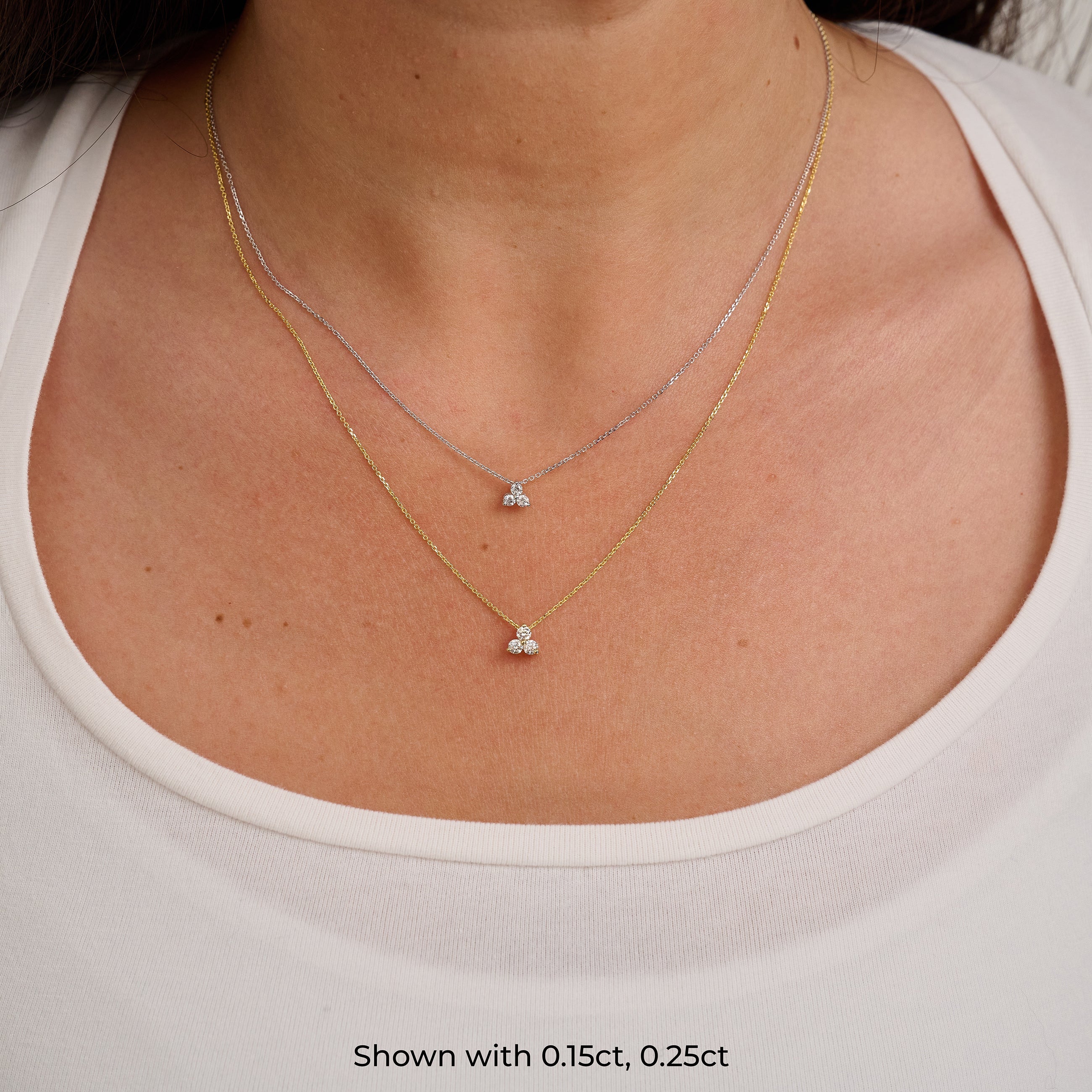 Three Stone Diamond Pendant