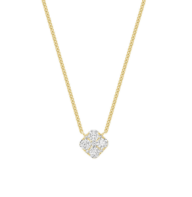 Cushion Diamond Necklace