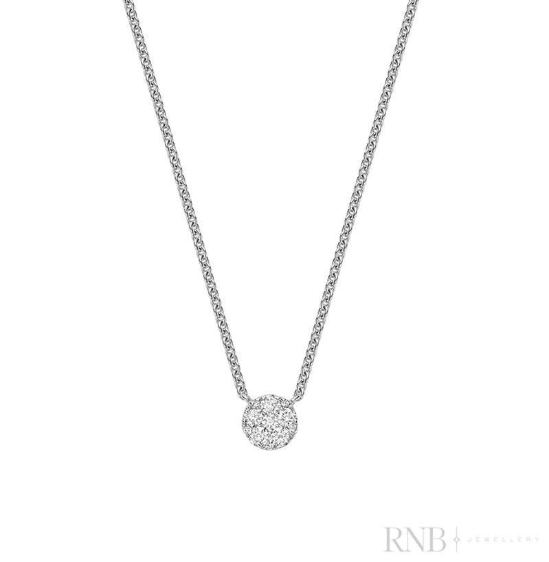 Round Cluster Diamond Pendant