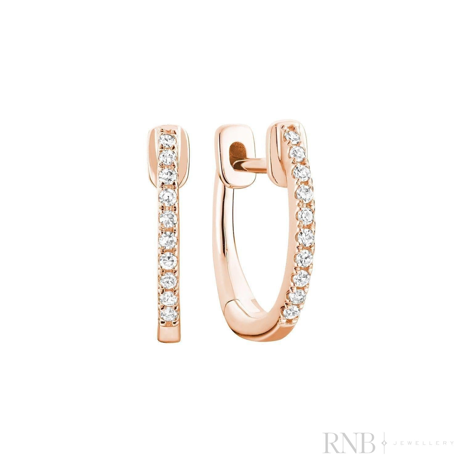 Diamond Huggie Earrings-RNB Jewellery