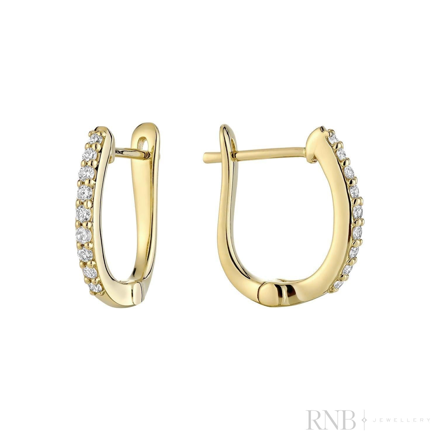 Diamond Huggie Earrings-RNB Jewellery