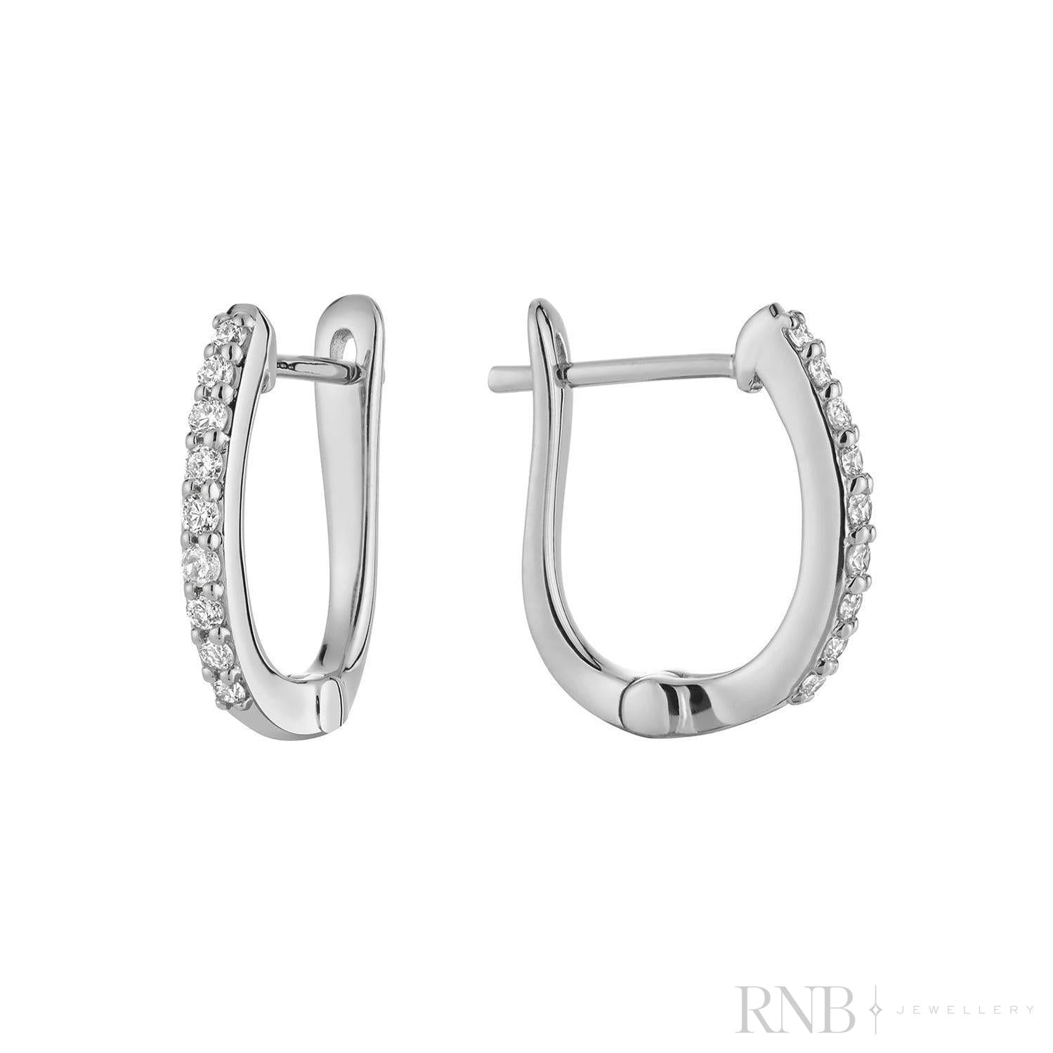 Diamond Huggie Earrings-RNB Jewellery