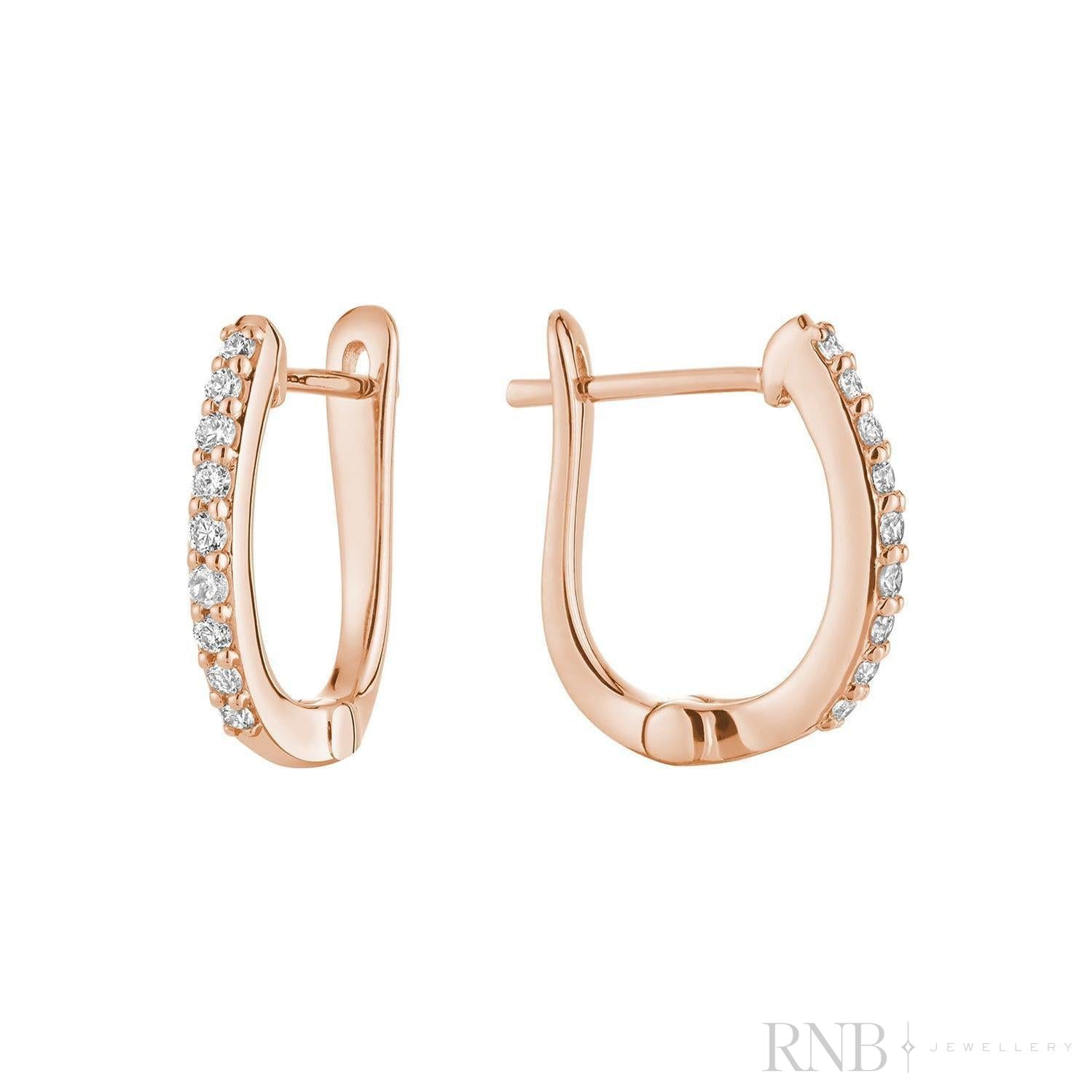 Diamond Huggie Earrings-RNB Jewellery