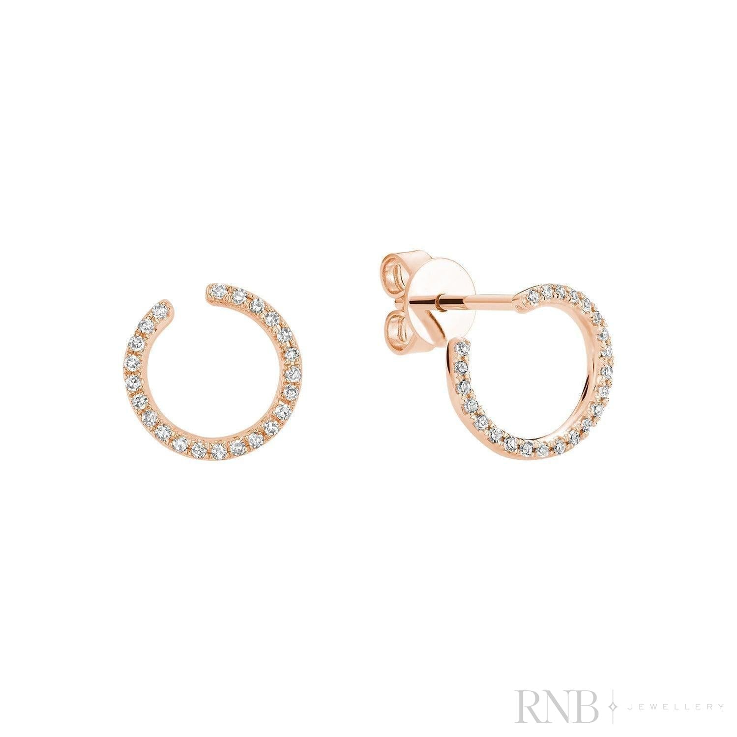 Swirl Diamond Earrings-RNB Jewellery