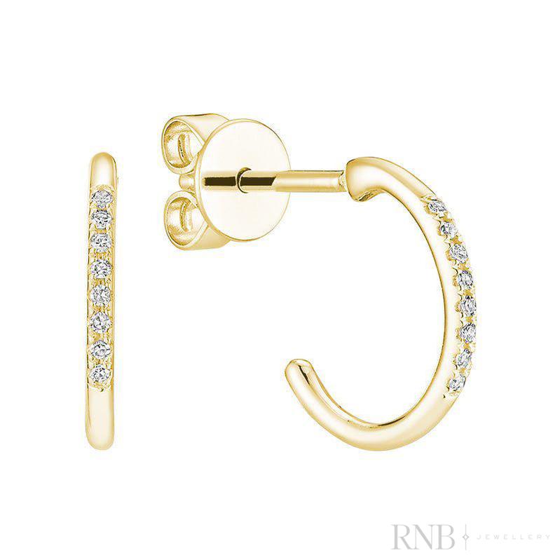 Semi Loop Diamond Earrings-RNB Jewellery