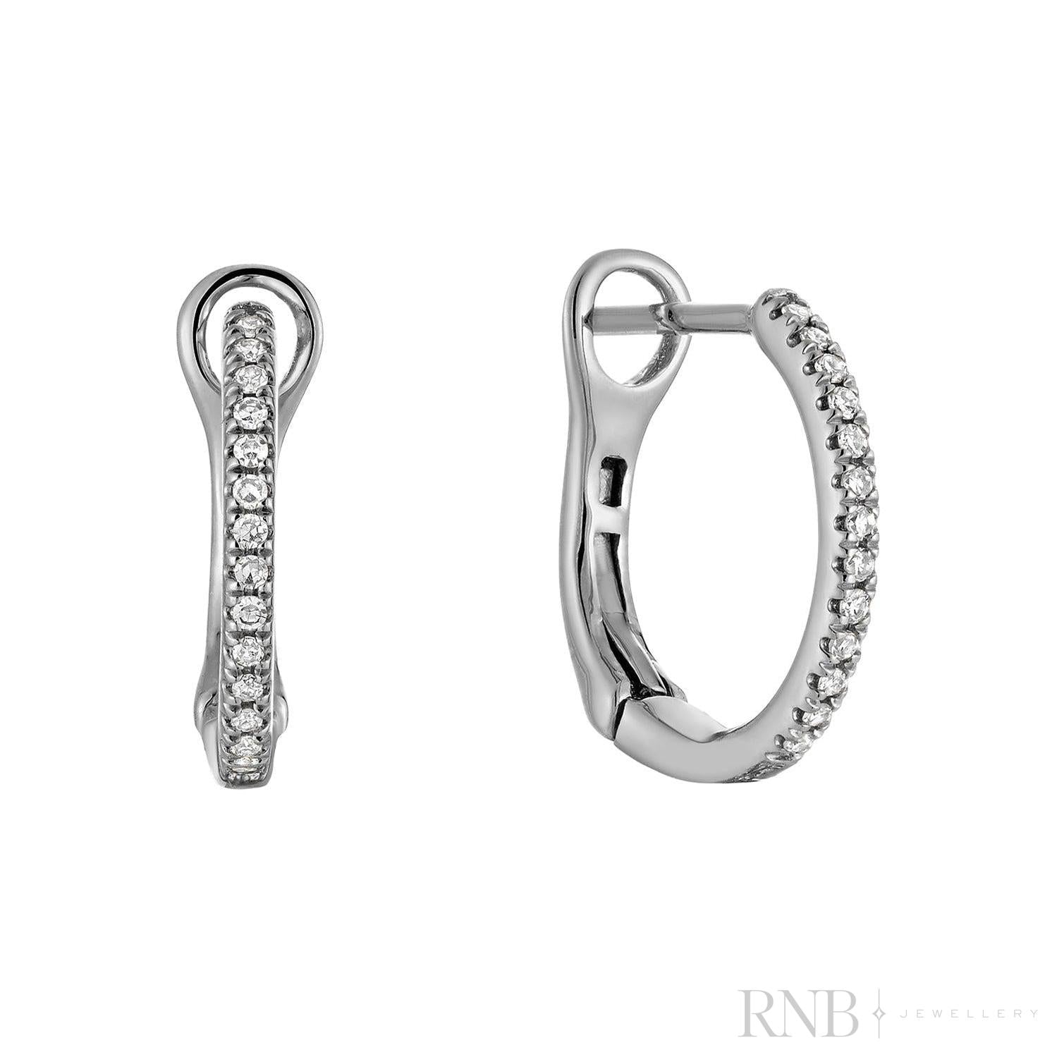 Alternating Dangle to Huggies Oval Diamond Earrings-RNB Jewellery