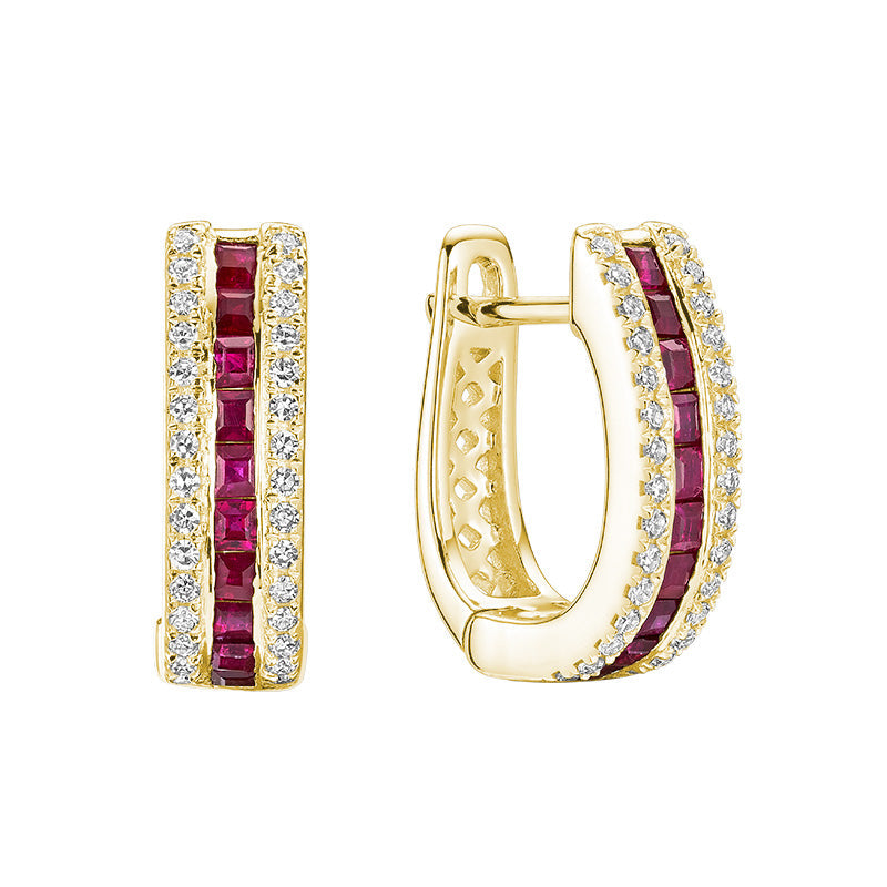 Precious Stone & Diamond Earrings