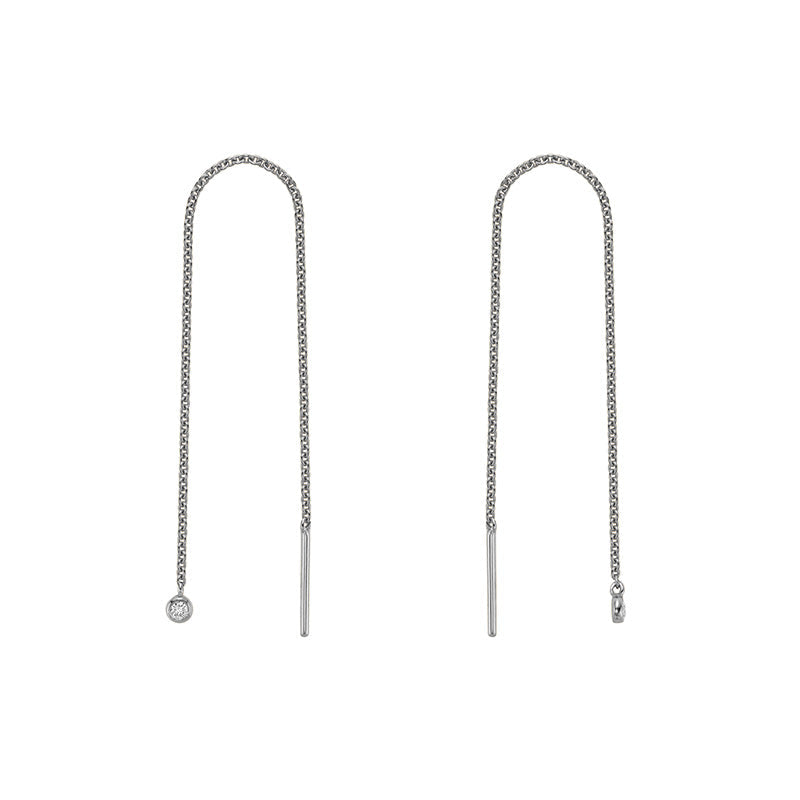 Dangle Chain Diamond Earrings