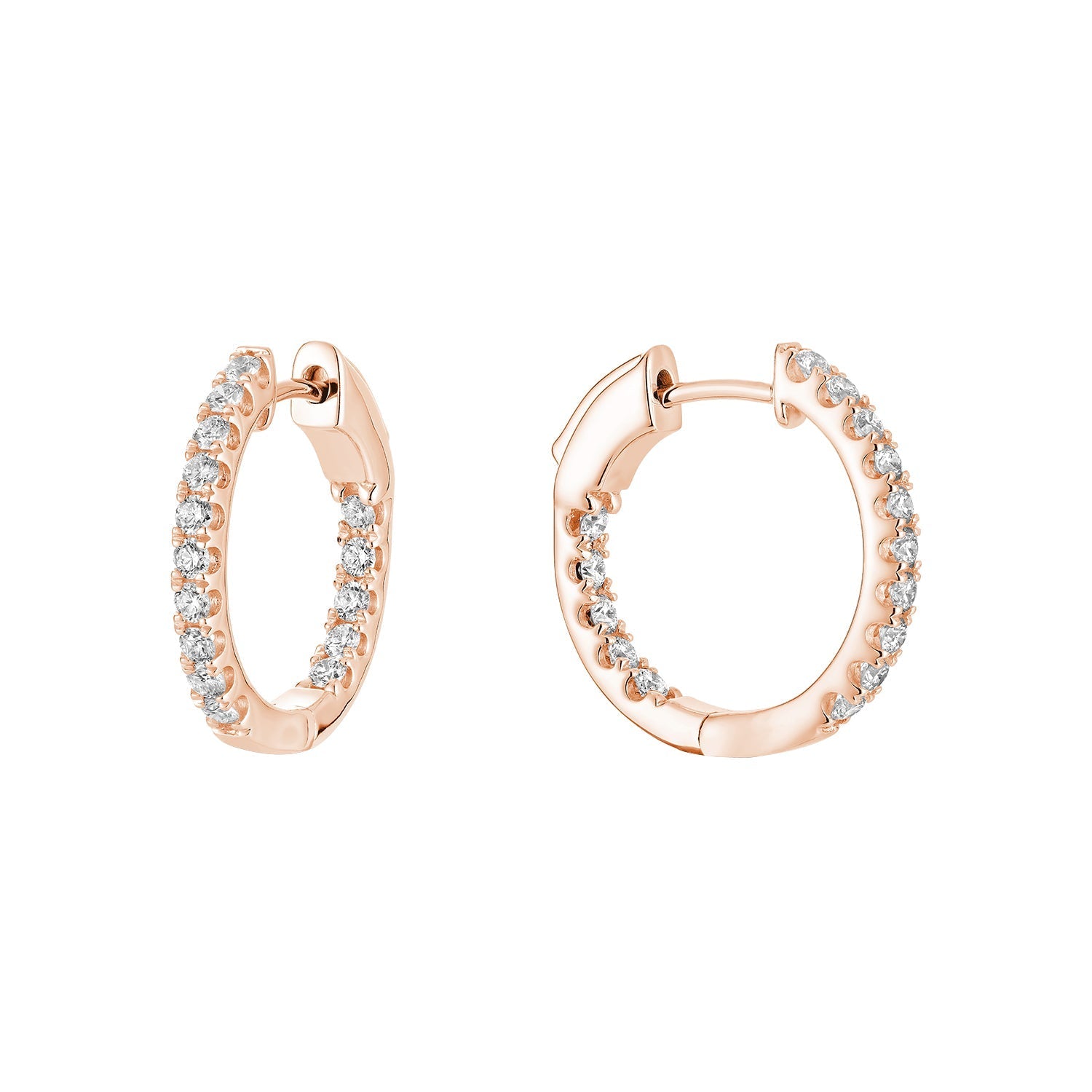 Inside Out Diamond Hoop Earrings