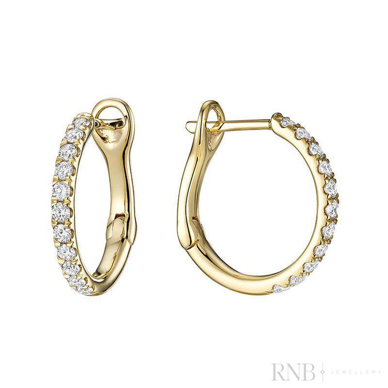 Diamond Loop Earrings-RNB Jewellery