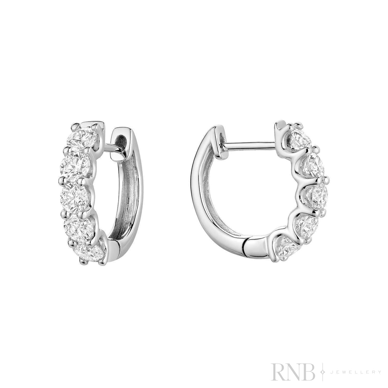 Diamond Huggie Earrings-RNB Jewellery