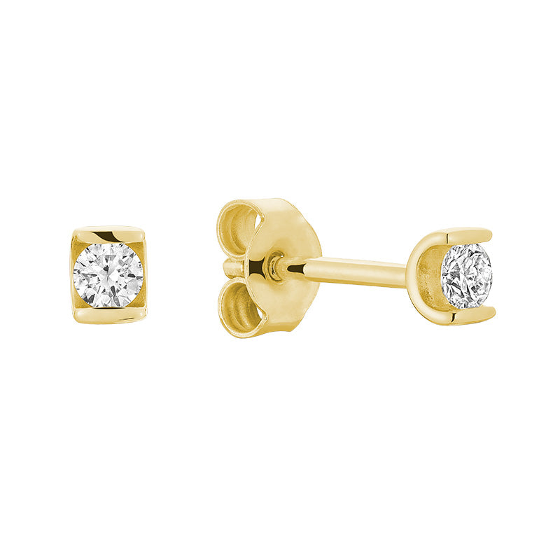 Dainty Tension Diamond Stud Earrings